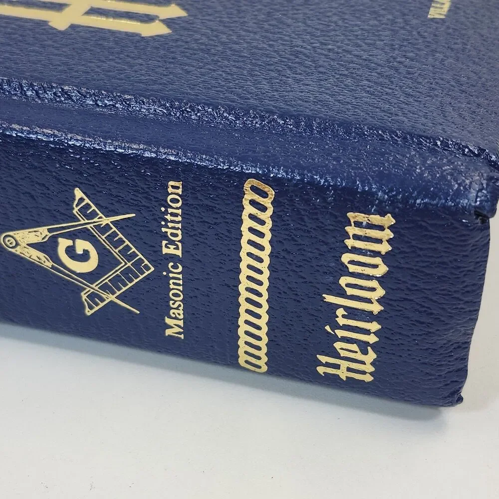 Heirloom Family Holy Bible Masonic Edition 1988 Lodge KJV Red Letter Illinois